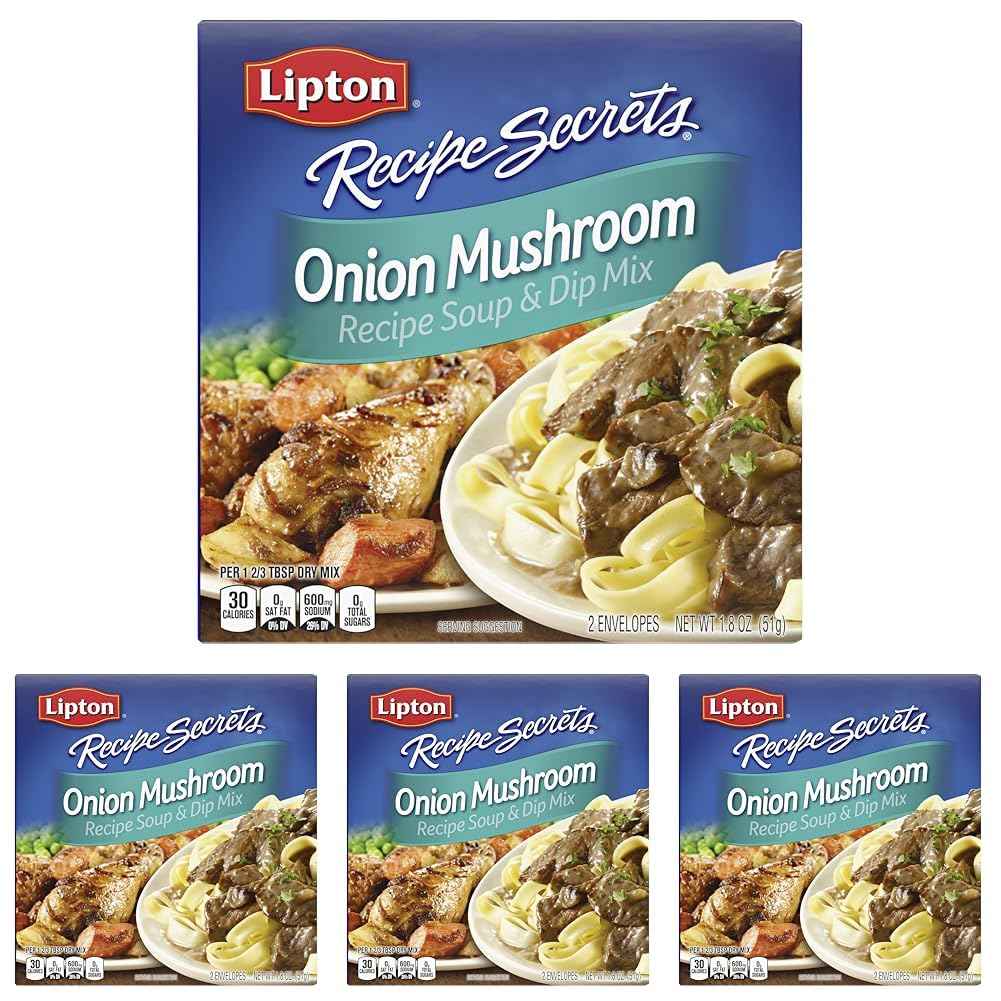 Lipton Recipe Secrets Onion Mushroom Soup & Dip Mix – Office Pantry Snack for Quick Lunch Breaks
