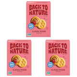 Back to Nature Classic Round Crackers – Durable Vegan Snack for Road Trips and Travel, 6.5 oz Box