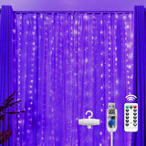 Brightown 300 LED Fairy Curtain Lights, Flameless and Cool to the Touch 5V USB Low Voltage String Lights with 6h Auto Off Timer for Bedroom