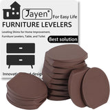 Jayen Rubber Shims – Clean-Looking Furniture Levelers in Matte Black, Stackable Rubber Wedges for an Uncluttered Home