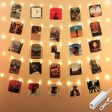 Lakumu 50 LED Photo Clips String Lights – Thoughtful Birthday Gift for Her, 17ft Rechargeable Photo Display with 8 Modes