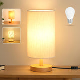 Bedside Decor Lamp in Flax White, Jute Brown, and Wheat Ear Finishes, Ambient Warm Light