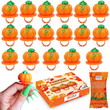 Pumpkin Candy 3D Ring Pops – Fall Themed Halloween Party Favor Gift for Kids and Teens