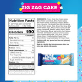 Pure Protein Zig Zag Cake Protein Bars – Lunchbox-Friendly Snack for School and After-School, Gluten Free Protein Bar
