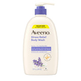 Aveeno Lavender Stress Relief Body Wash – Aromatherapy Shower Experience for Calm Spaces