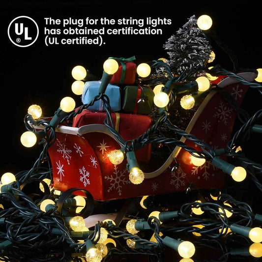 LYCKLIG Globe String Lights – Thoughtful Birthday Gift for Her, Warm White Glass Globe Fairy Lights for Home Decor Lovers