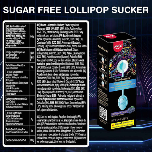 Amos Music Lollipop Candy – Audio Singing Lollipop Surprise Gift for Her, Individually Wrapped Novelty Birthday Present