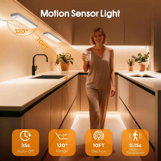 LuminBeam Cordless Cabinet Light – Clutter-Free Kitchen Counter Illumination with Hidden Magnetic Mount, 0.6 inch Slim