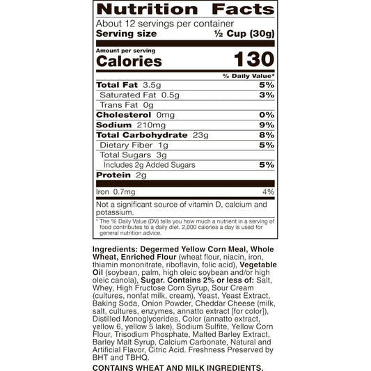 Chex Mix Cheddar Snack Mix – After-School Snack Bowl for Kids, 13.5 oz Pantry Pack
