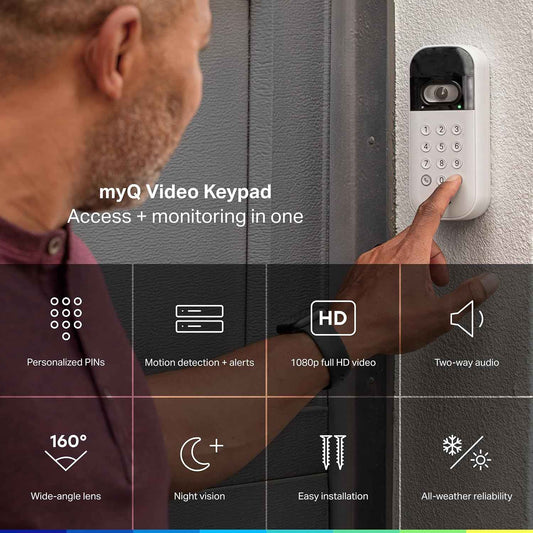 myQ Wireless Garage Door PIN Keypad – Practical Holiday Gift for Frequent Travelers and Hosts
