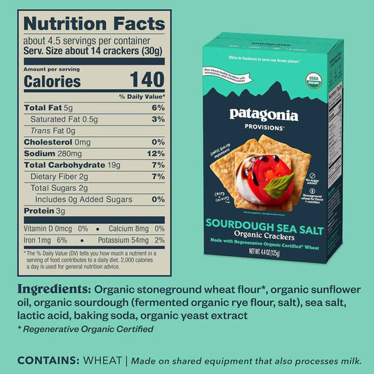 Patagonia Provisions Sourdough Crackers – Lightweight Trail Snack for Hiking and Backpacking