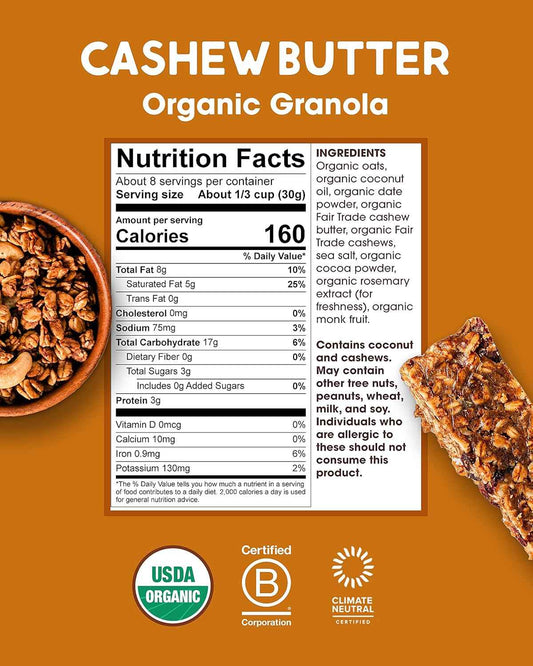 Alter Eco Cashew Butter Granola – Thoughtful Vegan Gift Basket Addition for Health Lovers