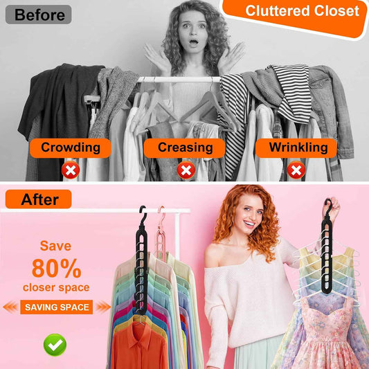 Aurora Living Child-Safe Closet Hangers – Durable Plastic Organizers for Playrooms, Nurseries, and Growing Kids