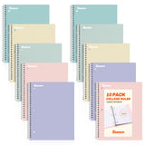 SUNEE Spiral Notebooks 5-Pack – Coordinated Pastel Gift Set for Students Heading Back to School