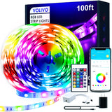 Lumiglow LED Strip Lights 100ft – RGB Bias Lighting for Home Office Desk, Monitor Backlight and Focus Setup