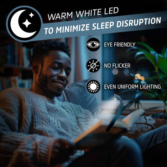 Energizer Flex-R Rechargeable Book Lamp – Calming Bedtime Companion, Flicker-Free Warm Light for Mindful Reading