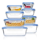 Vtopmart 8 Pack Borosilicate Glass Food Storage Set with Leak Proof Lids – Whole Food Prep Containers for Wellness Routines