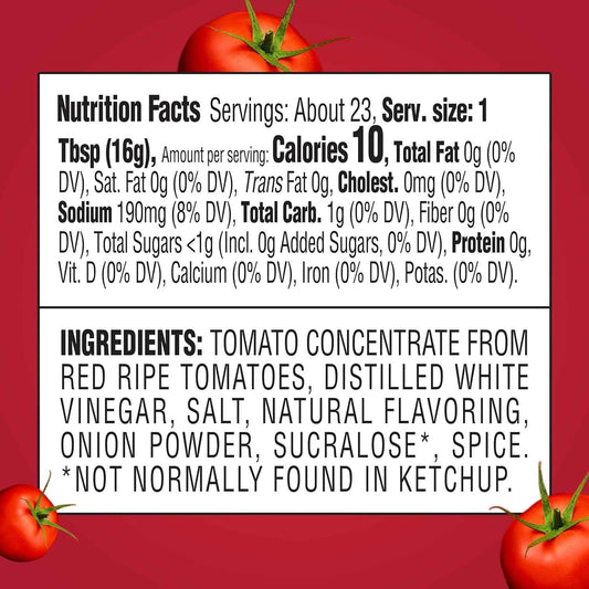 Heinz Sugar Free Tomato Ketchup – Better-For-You Condiment for Carb-Conscious Kitchens