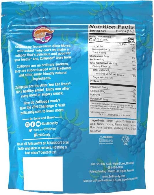 Zollipops Clean Teeth Pops Sugar Free Lollipops with Xylitol – Thoughtful Birthday Gift for Health-Conscious Friends
