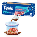 Ziploc Gallon Freezer Bags with Stay Open Design – Bulk Freezer Storage for Home Cooks