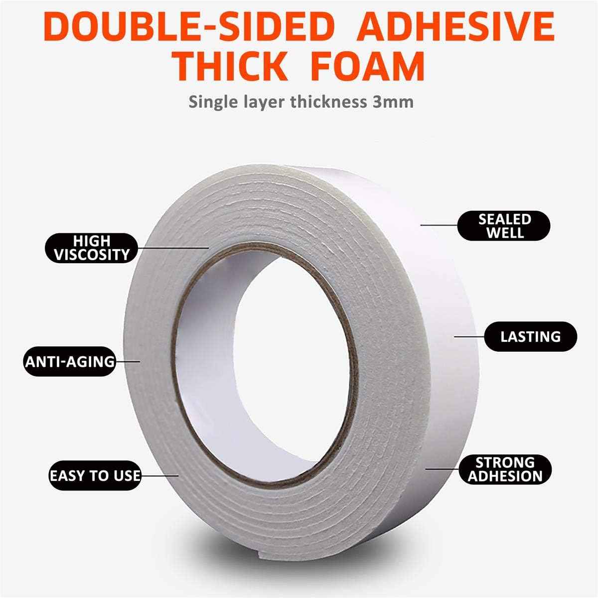 ToLanbbt Double Sided Foam Tape – Weatherproof Mounting Tape for Patio Decor, Outdoor Signs, and Garden Installations
