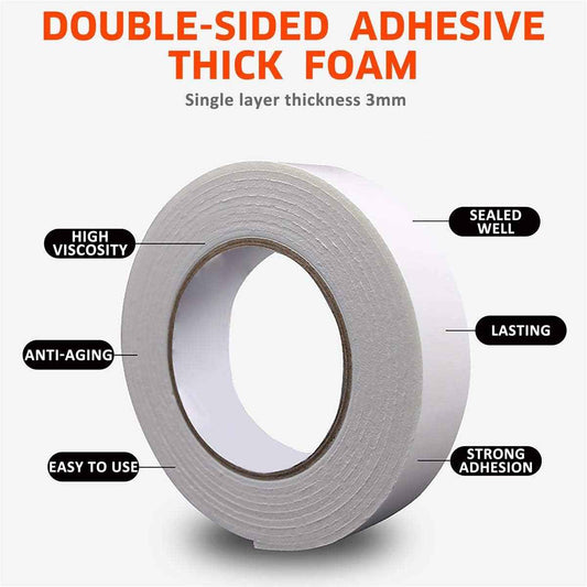 ToLanbbt Double Sided Foam Tape – Weatherproof Mounting Tape for Patio Decor, Outdoor Signs, and Garden Installations