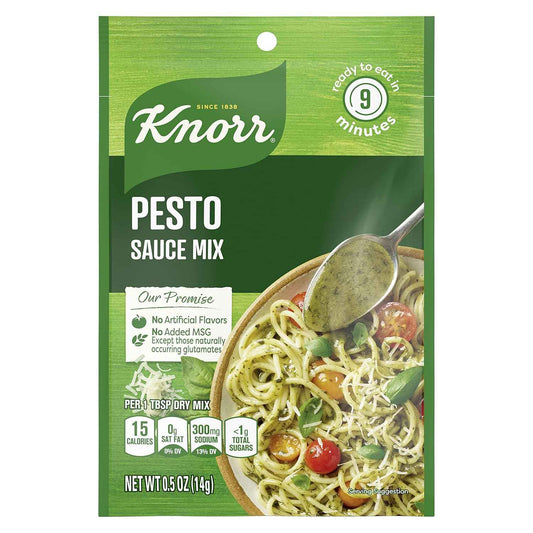 Knorr Pesto Sauce Mix – Quick 9-Minute Desk Lunch Add-On for Busy Home Office Workdays