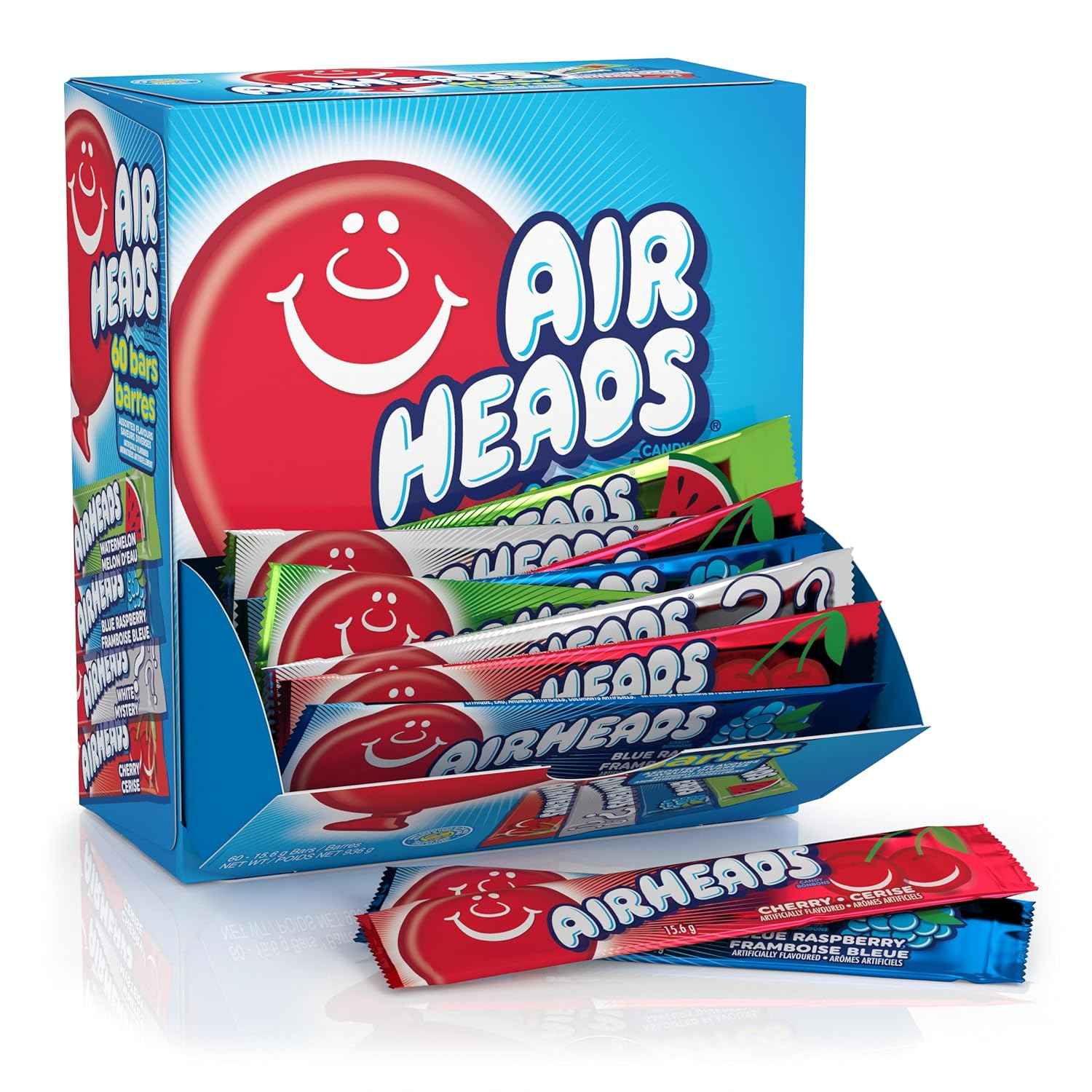 Airheads Sour Three-Flavor Taffy – Individually Sealed Bars for Clean Sharing at Birthday Parties and Movie Nights