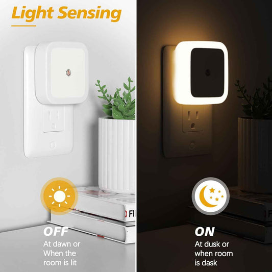 Sujeet Night Light for Kids Room – Pink and Blue Plug in Nightlight 4-Pack, Nursery and Playroom Safe Lighting