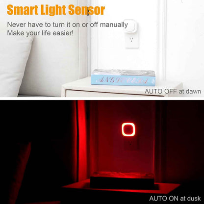 LumiDream LED Night Light for Elderly Parents, Auto Dusk to Dawn Sensor for Hallway and Stairs