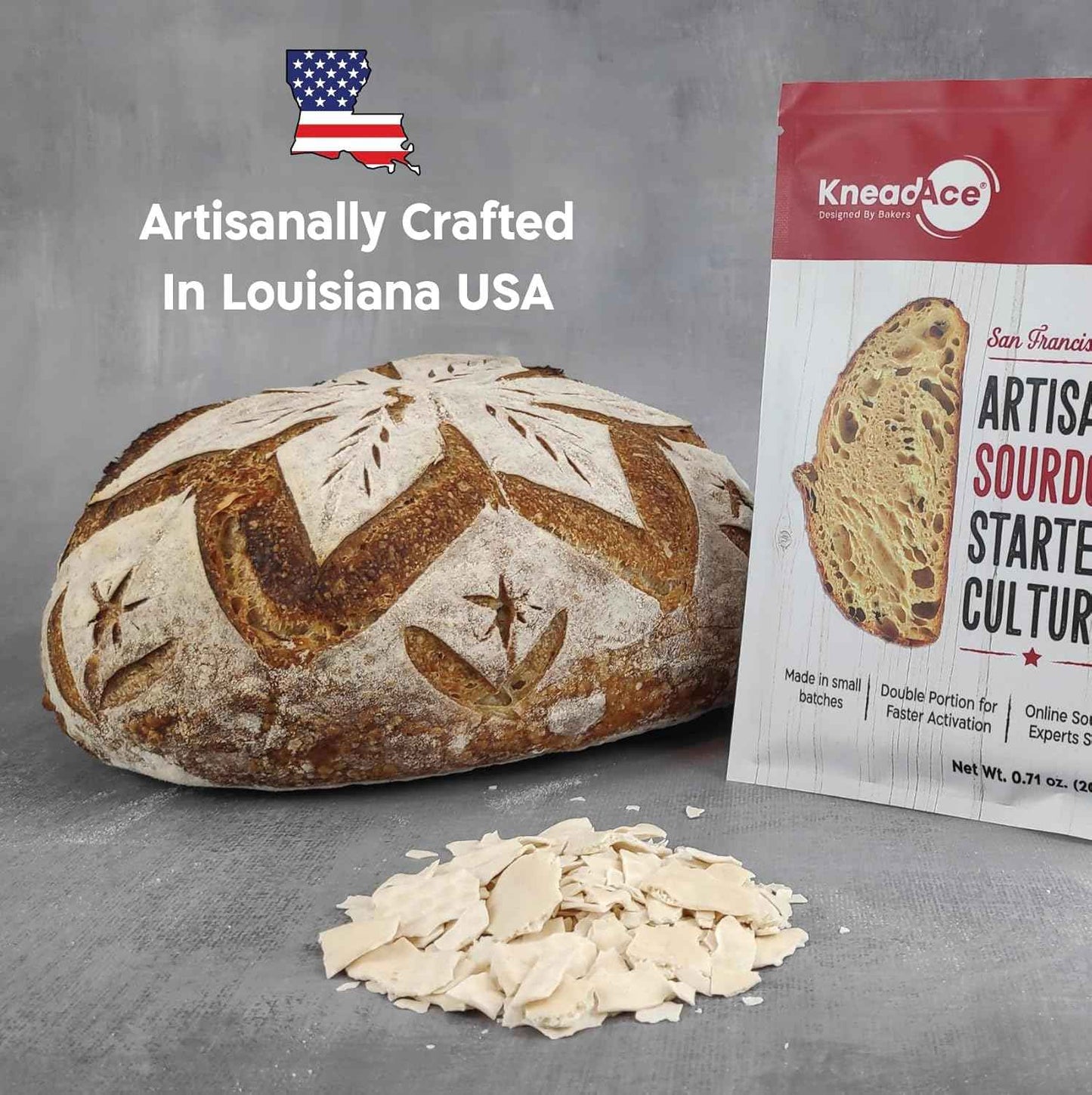 KneadAce Sourdough Starter Culture – Thoughtful Birthday Gift for Women Who Love Baking, Fast-Activating Wild Yeast for Homemade Bread