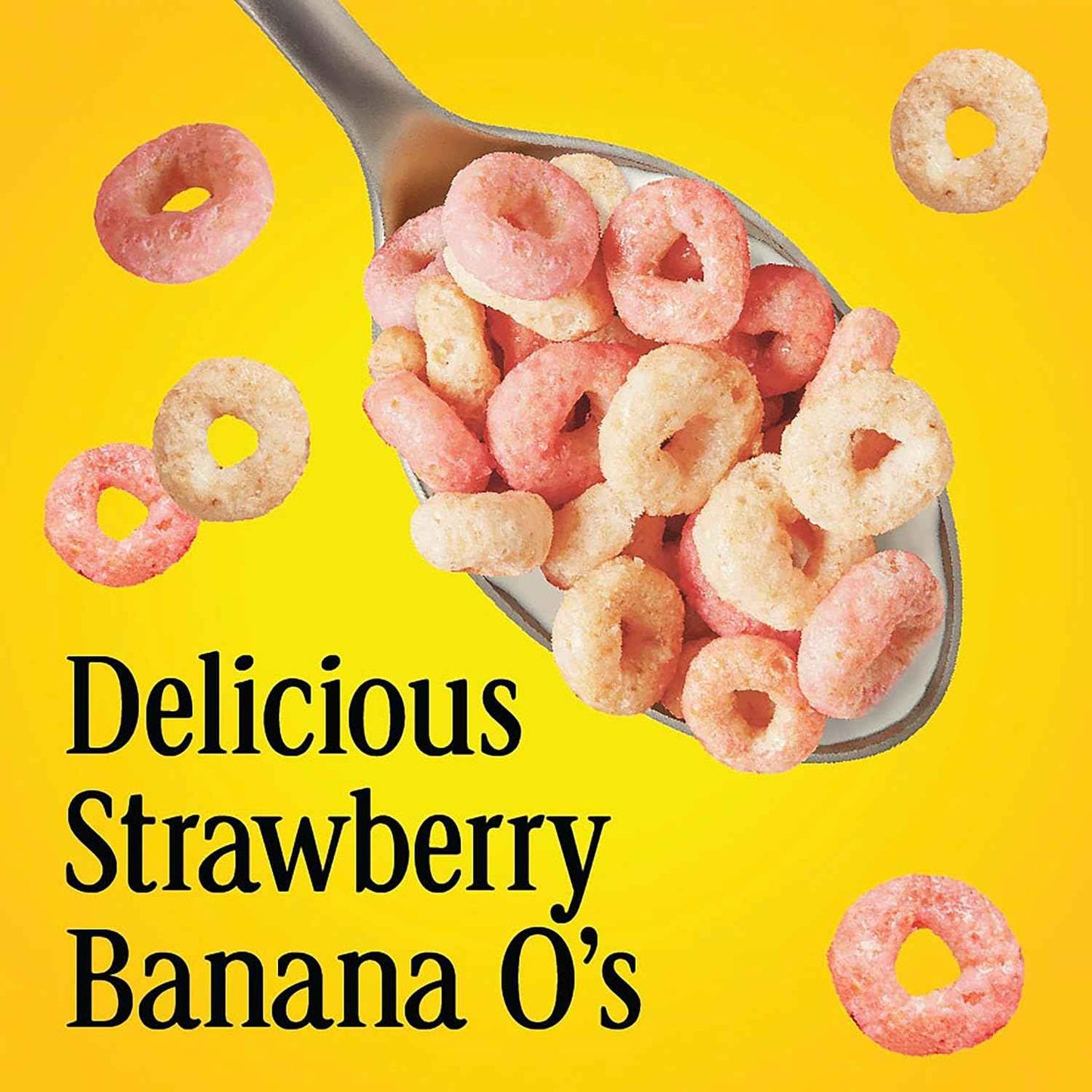 Cheerios Strawberry Banana Cereal – School Lunchbox Safe Gluten Free Snack for Kids, Real Fruit Puree