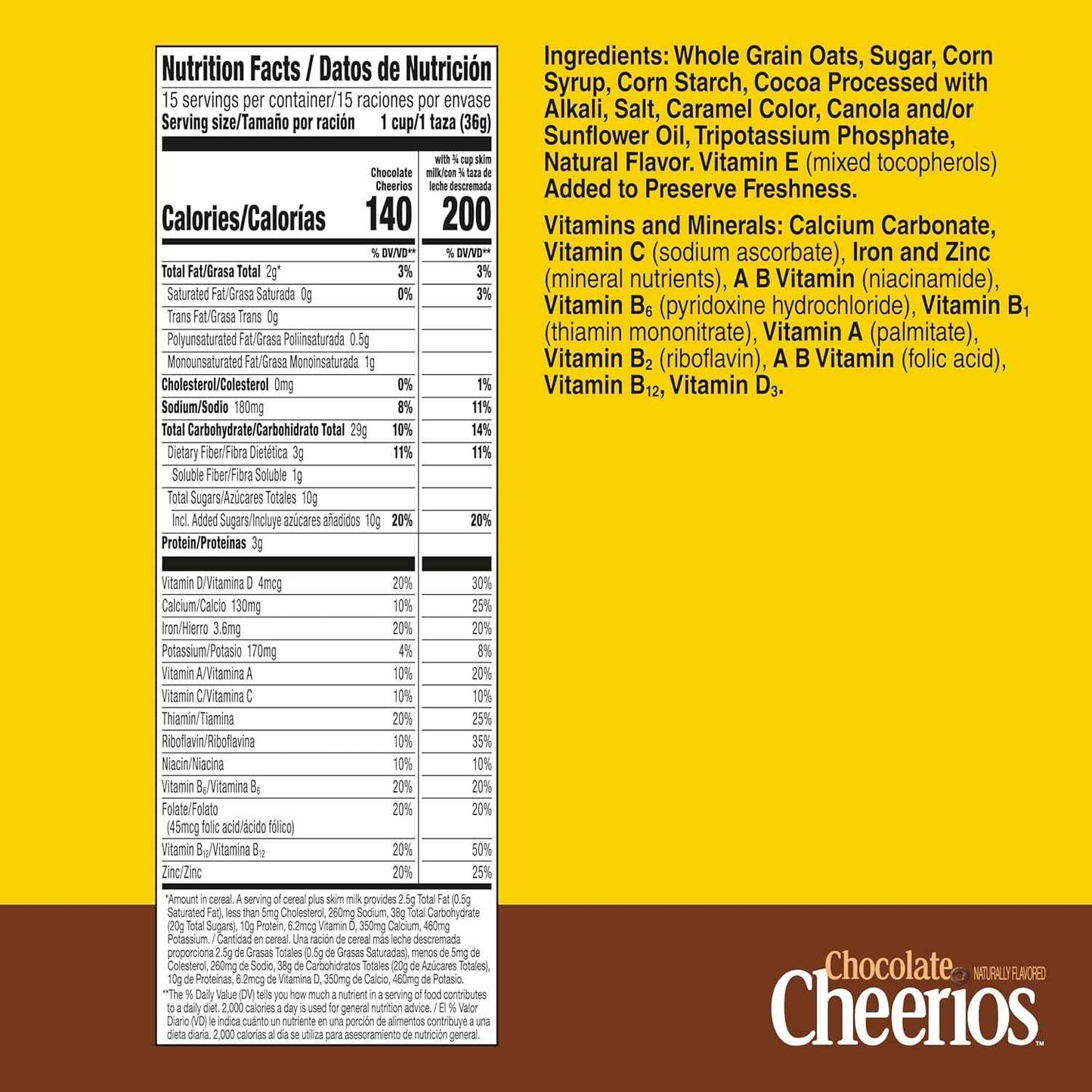 Chocolate Cheerios Whole Grain Oats Cereal – Cocoa Antioxidants and Heart-Smart Breakfast for Mindful Morning Routines, 19.2 oz