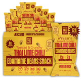 Where You Bean Crunchy Edamame (Thai Lime Chili) – Clean-Eating Snack for Low-Carb Lifestyle Goals, Dry Roasted Vegan Protein, 0.9 oz Pouches, 8 Pack
