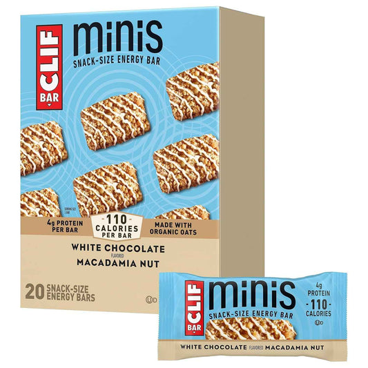 CLIF BAR Minis White Chocolate Macadamia Nut Snack Bars for Midday Energy and Workday Reset Rituals