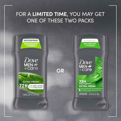 Dove Men+Care Extra Fresh Men's Antiperspirant Stick – Post-Workout Wellness Ritual, 72-Hour Odor & Sweat Protection