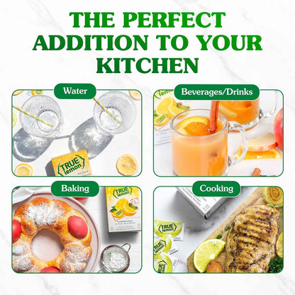 TRUE LEMON Crystalized Lemon Packets – Single-Ingredient Hydration Staple for Clutter-Free Countertops
