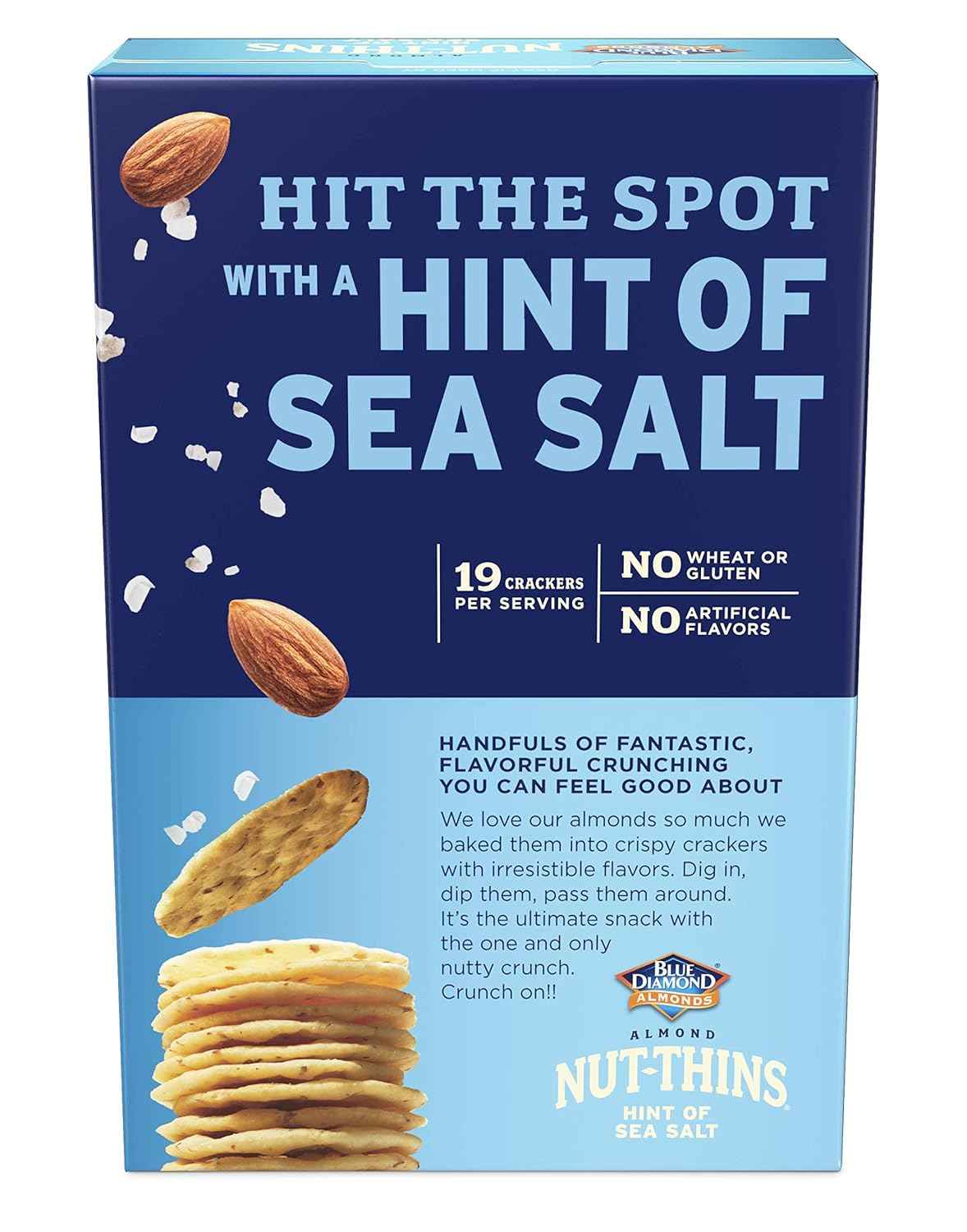 Blue Diamond Almonds Nut-Thins Hint of Sea Salt – Clean-Pantry Cracker for Less-Is-More Kitchens