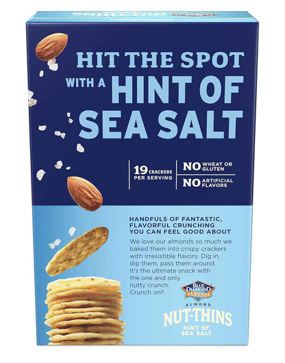 Blue Diamond Almonds Nut-Thins Hint of Sea Salt – Clean-Pantry Cracker for Less-Is-More Kitchens