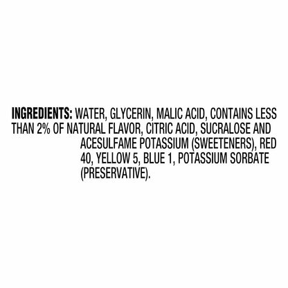 0 sugar and 0 calories per serving