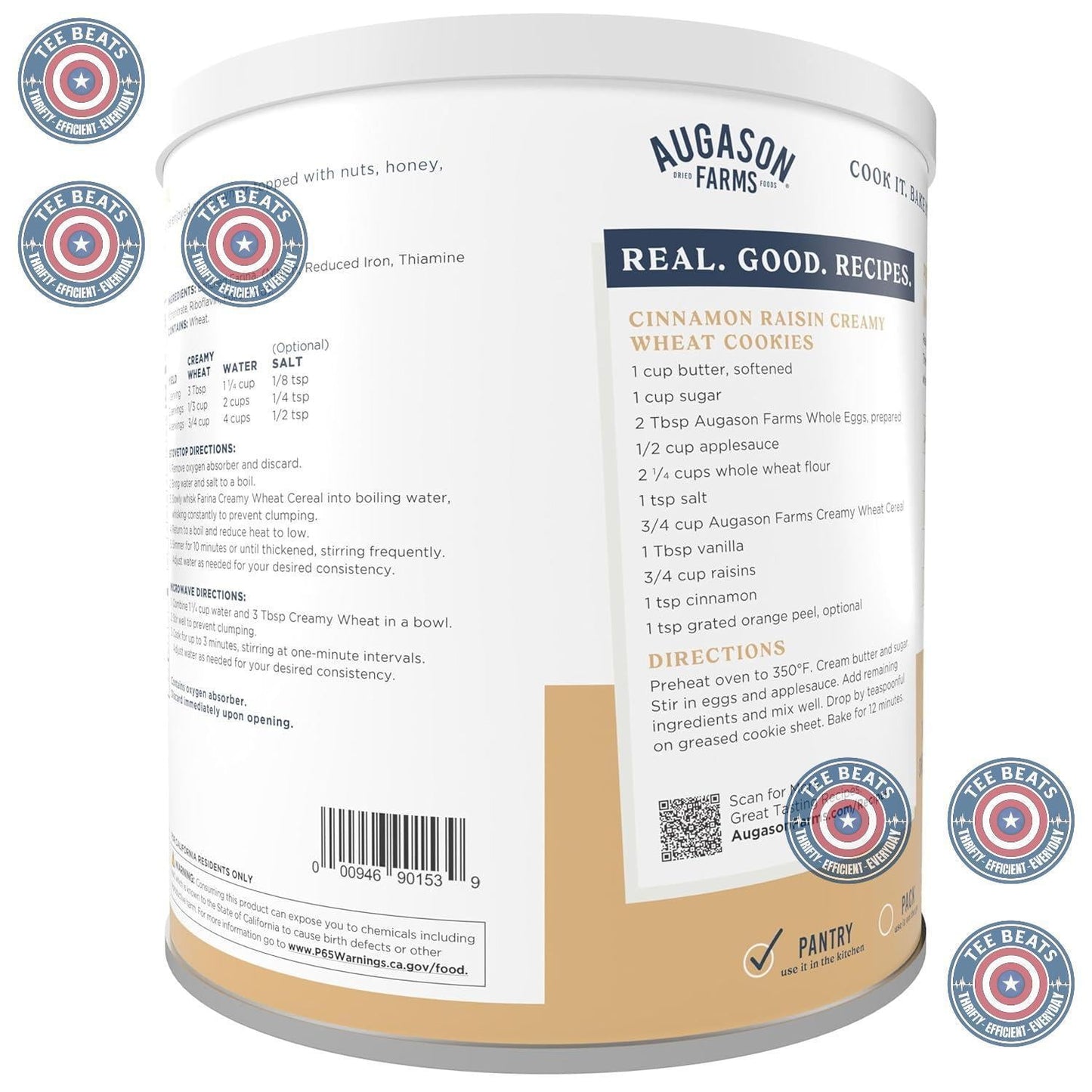 Augason_Farms_Creamy_Wheat_Cereal_Can,_Emergency_Food_Supply,_Everyday_Meals,_55_Servings