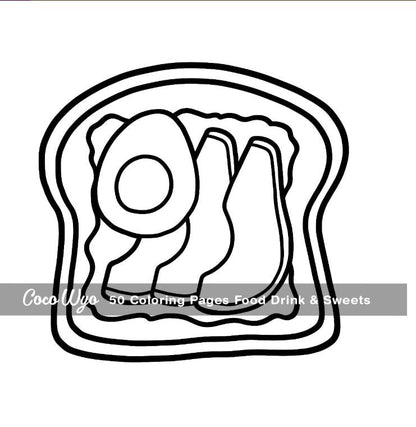 Coloring_Book_for_Adults_anids,_Designs_for_Relaxation_Featuring_a_Variety_of_Foods,_Drinks,_Desserts_and_Fruits_(Bold_&_Easy_Coloring)_Paperback