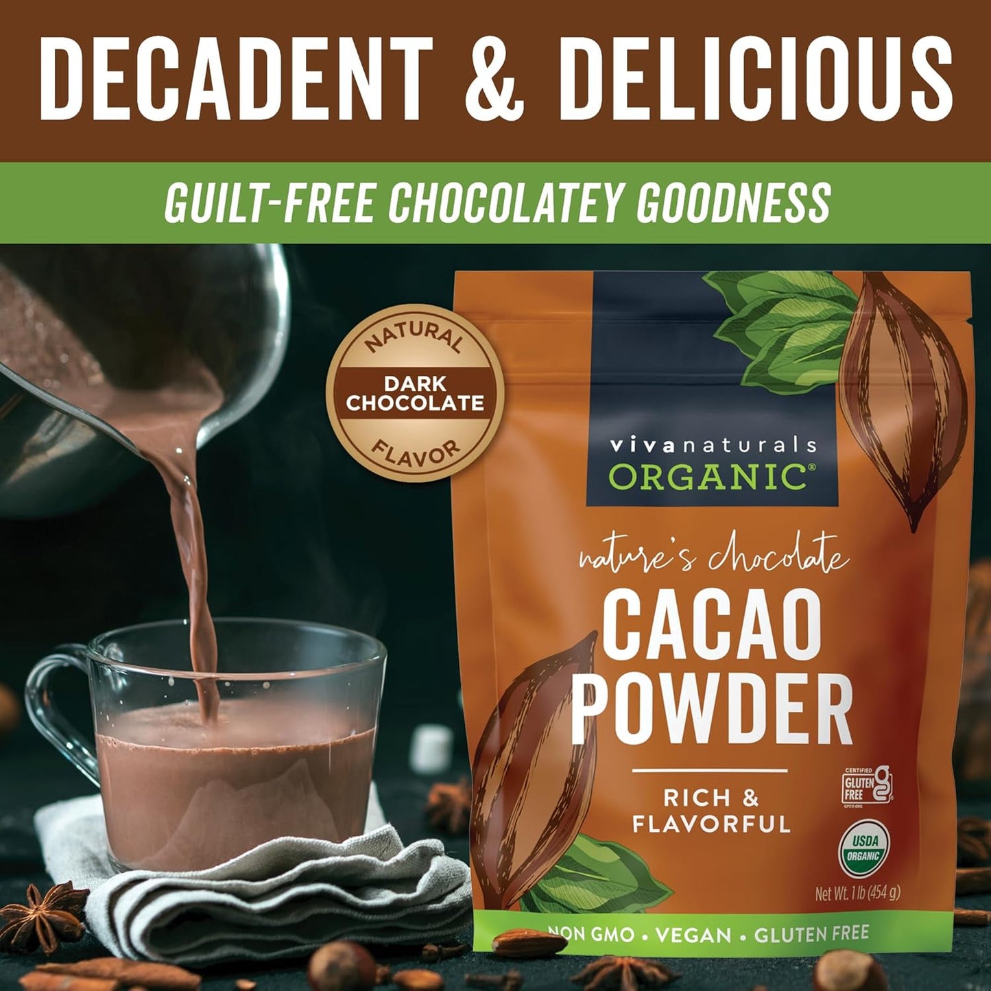 Viva_Naturals_Organic_Cacao_Powder,_1lb_-_Unsweetened_Cacao_Powder_With_Rich_Dark_Chocolate_Flavor,_Non-GMO,_Certified_Vegan_&_Gluten-Free,_454_g