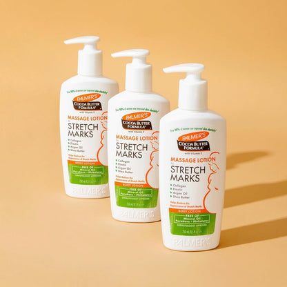 Palmer's_Cocoa_Butter_Formula_Massage_Lotion_For_Stretch_Marks,_Pregnancy_Skin_Care,_Belly_Cream_with_Collagen,_Argan_OIl_and_Shea_Butter,_8.5_Ounces