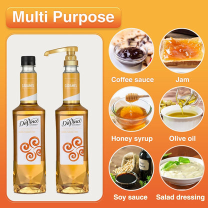 VOISEN_Coffee_Syrup_Pumps_6_Pack_Gold_Torani_Syrup_Pumps_for_750ml_25.4oz_Syrup_Bottle,_Kitchen_Dinning_&_Coffee_Bar_Mixes,_DaVinci_-_Utensils