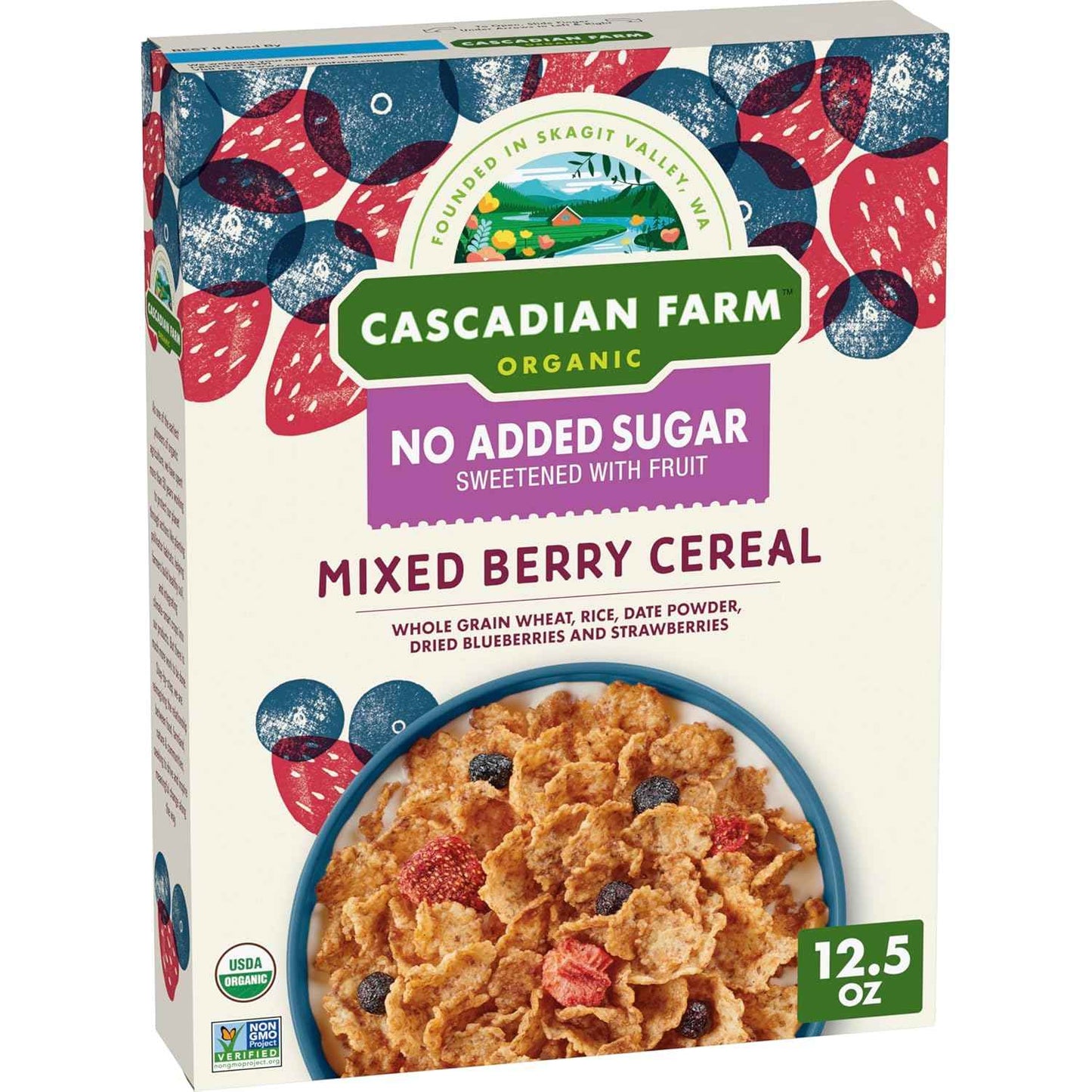 Cascadian Farm Organic Mixed Berry Cereal – Clean-Ingredient Wellness Cereal for Home Office and Breakfast Nook