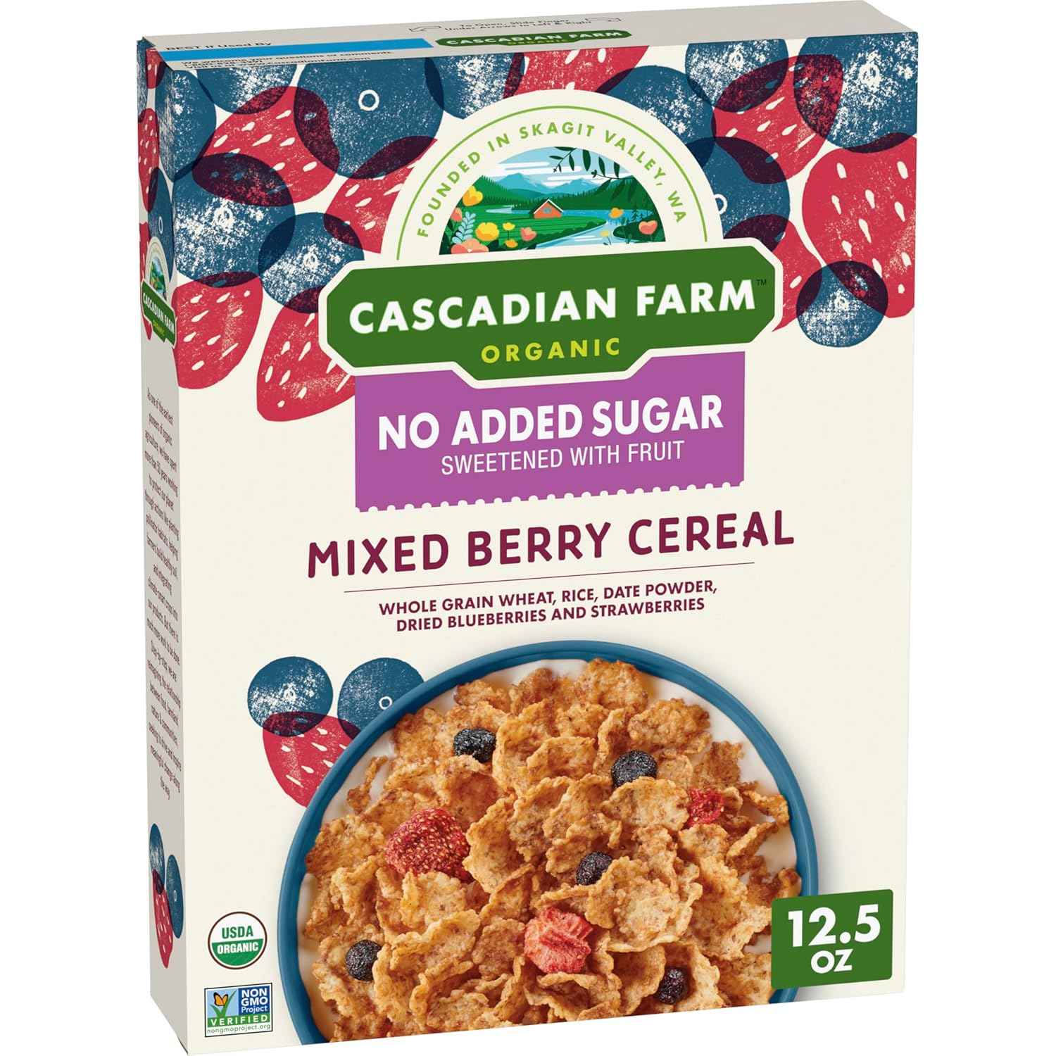 Cascadian Farm Organic Mixed Berry Cereal – Clean-Ingredient Wellness Cereal for Home Office and Breakfast Nook