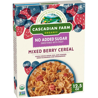 Cascadian Farm Organic Mixed Berry Cereal – Clean-Ingredient Wellness Cereal for Home Office and Breakfast Nook