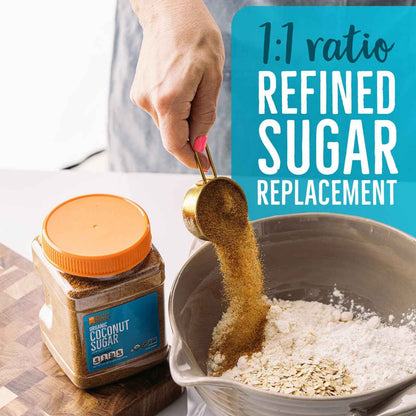 BetterBody Foods Organic Coconut Sugar – Uncluttered Counter Essential for Simple Home Baking