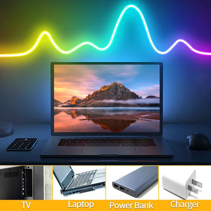 Lumichrome Neon LED Strip Light – Bedroom Aesthetic Decor, Music Sync Ambient Lighting for Living Room